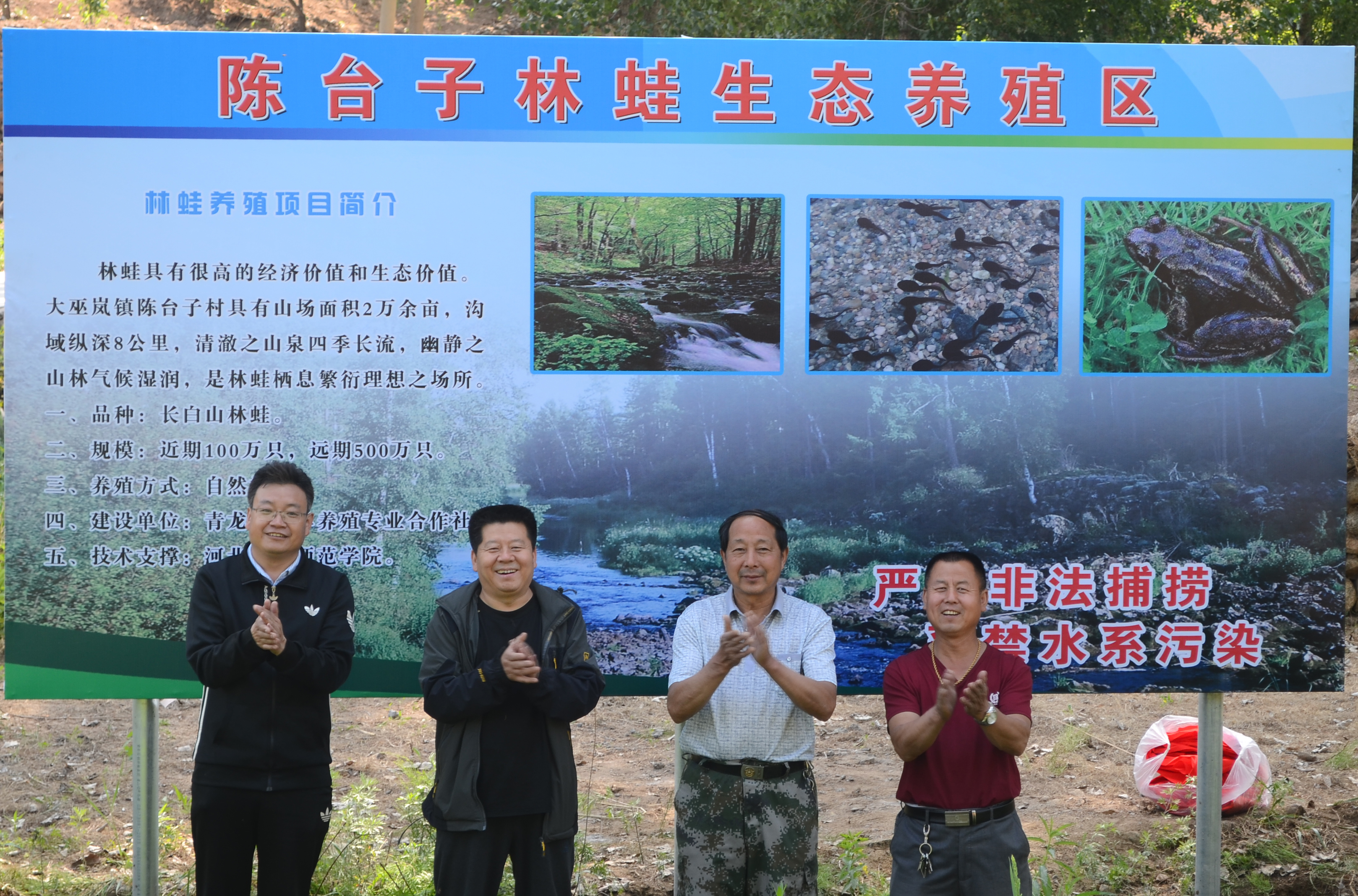 35万只长白山林蛙蝌蚪落户我校扶贫村