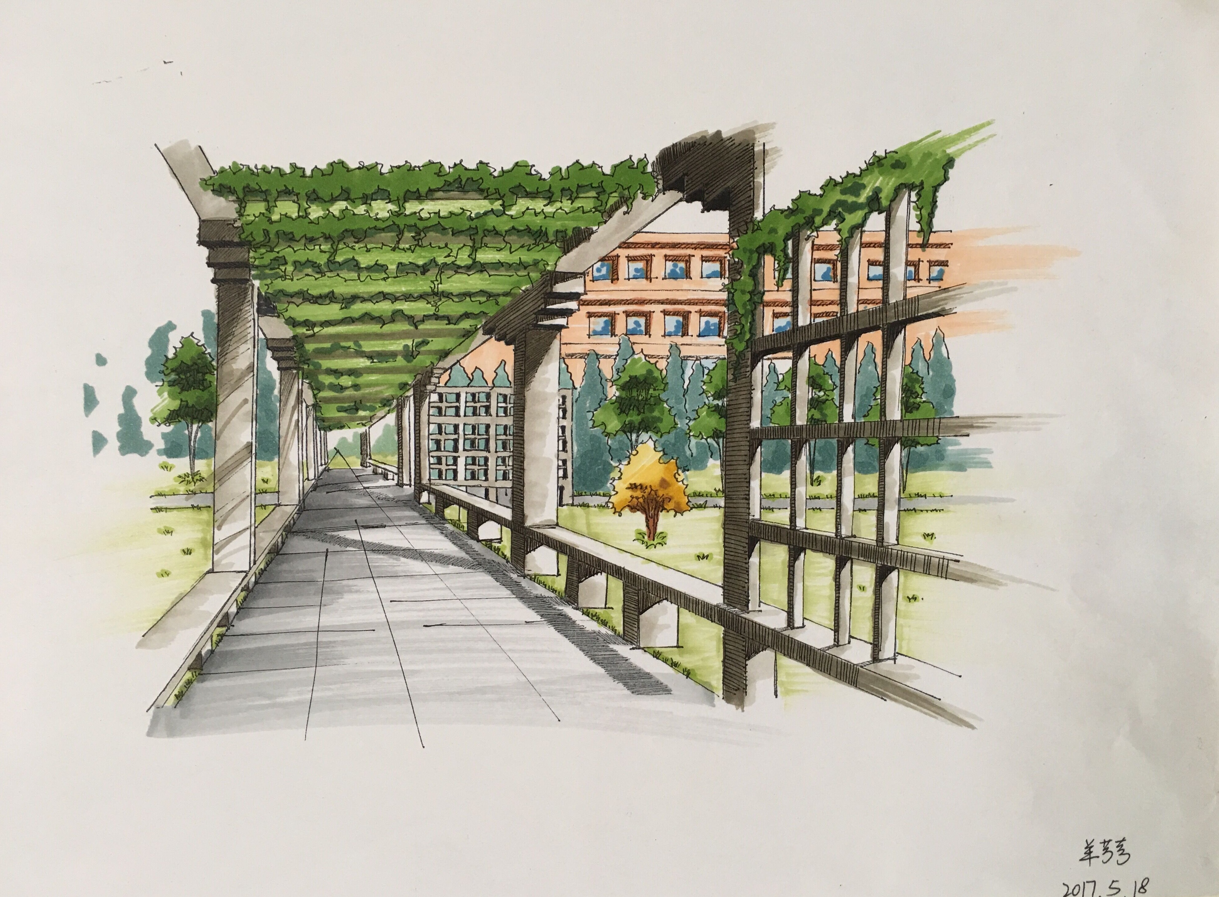园艺学院举办"我的科师梦"校园风景手绘大赛